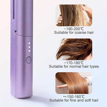 Ktein Wireless Hair Styling Comb Magic - Versatile Electric Mini Straightener