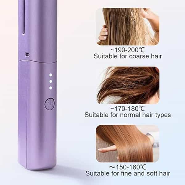 Ktein Wireless Hair Styling Comb Magic - Versatile Electric Mini Straightener