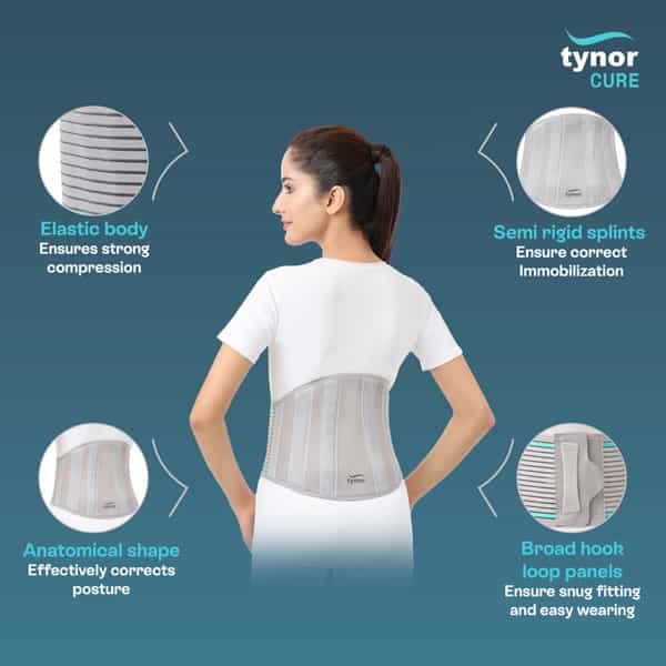 Tynor Lumbo Support Grey Xxl 1 Unit