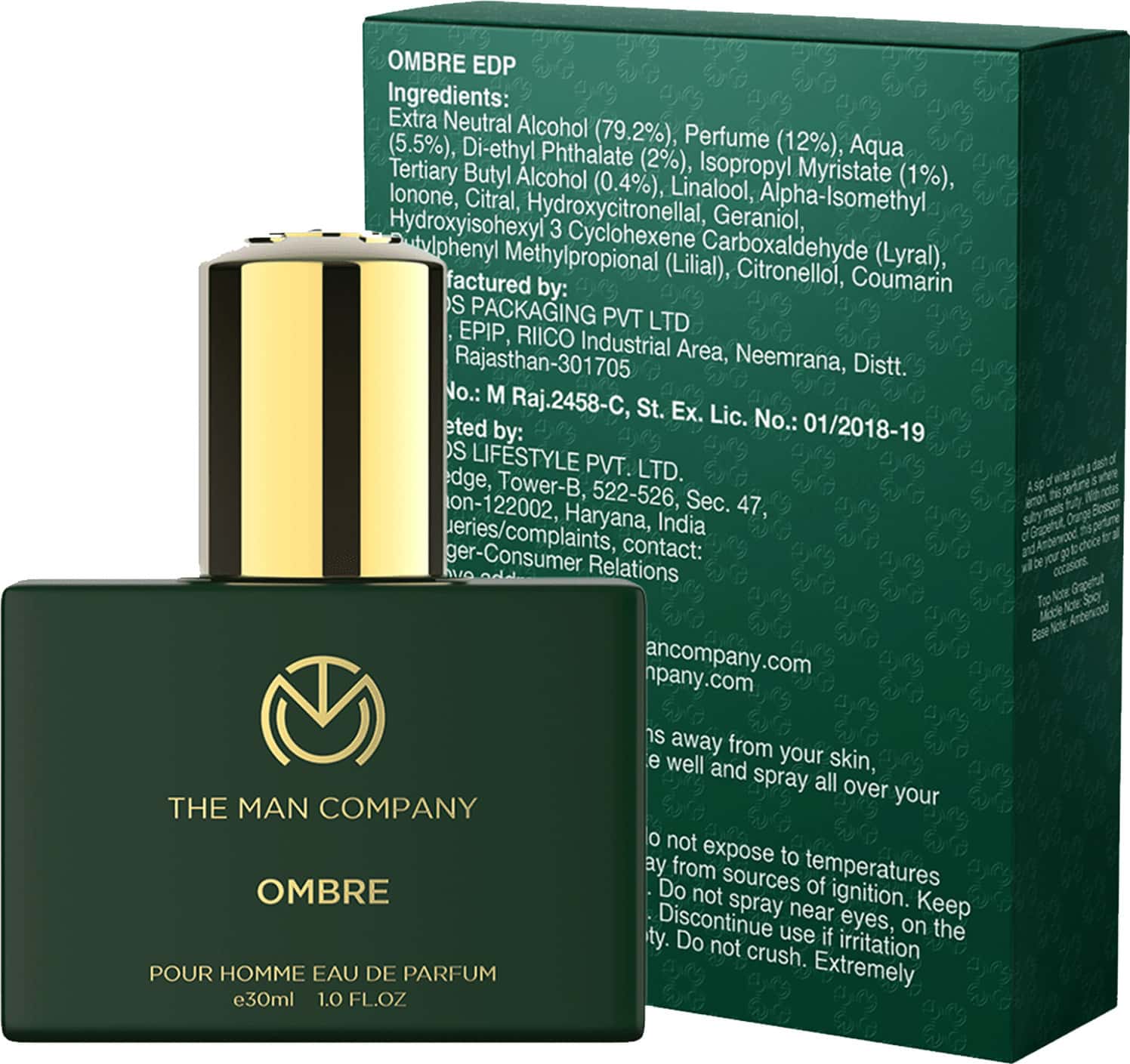 Buy THE MAN COMPANY OMBRE PERFUME FOR MEN EAU DE PERFUME 30ML Online