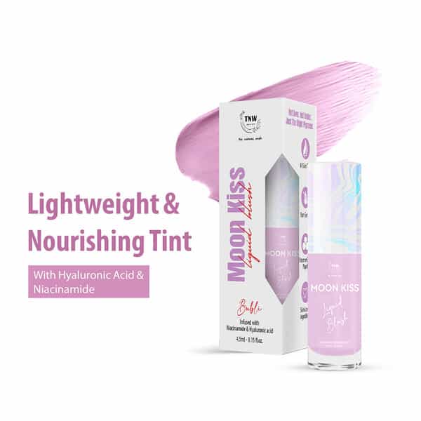 Tnw The Natural Wash Moon Kiss Liquid Blush Bubli | Lightweight & Longlasting 4.5 Ml