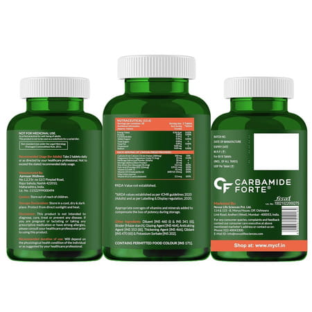 Carbamide Forte Calcium With Magnesium Zinc Vitamin D K2 & B12 60 Tablets