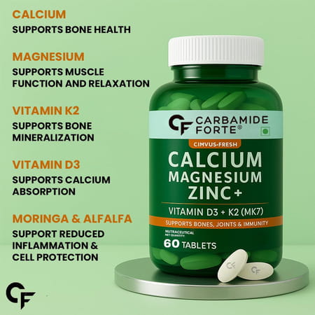 Carbamide Forte Calcium With Magnesium Zinc Vitamin D K2 & B12 60 Tablets
