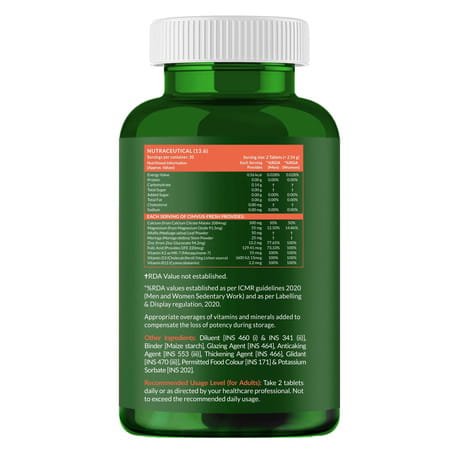 Carbamide Forte Calcium With Magnesium Zinc Vitamin D K2 & B12 60 Tablets