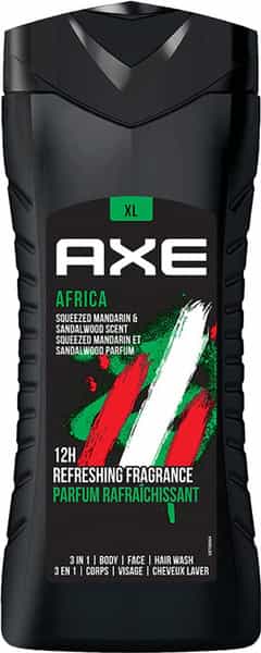 Axe Africa 3 In 1 Body | Face | Hair Wash For Men | Long-Lasting Fragrance | 400Ml