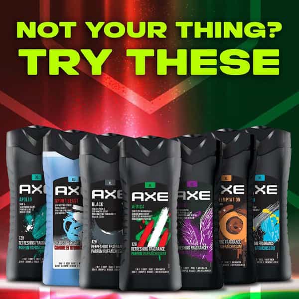 Axe Africa 3 In 1 Body | Face | Hair Wash For Men | Long-Lasting Fragrance | 400Ml
