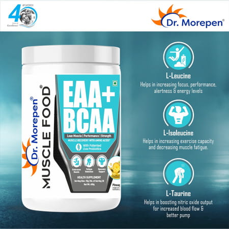 Dr. Morepen Muscle Food Eaa+Bcaa Pineapple 450g