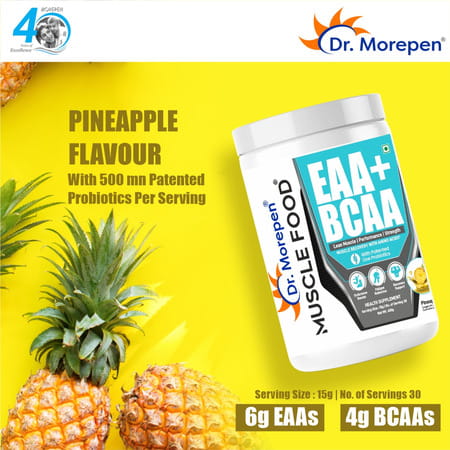 Dr. Morepen Muscle Food Eaa+Bcaa Pineapple 450g