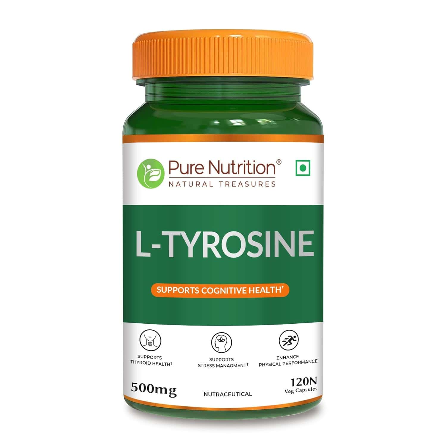 Pure Nutrition L-tyrosine 500mg - 120 Veg Capsules