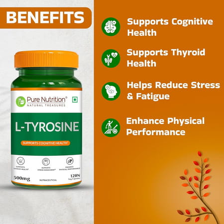 Pure Nutrition L-Tyrosine 500mg - 120 Veg Capsules