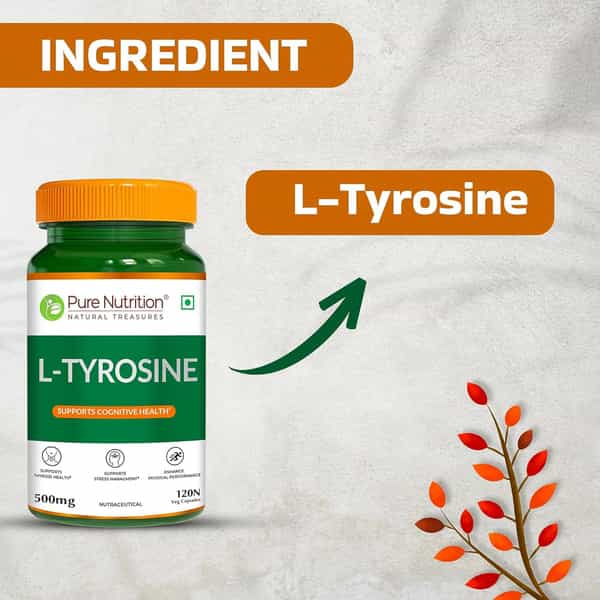 Pure Nutrition L-Tyrosine 500Mg - 120 Veg Capsules