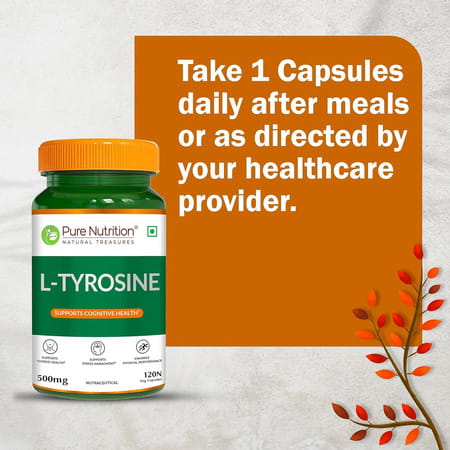 Pure Nutrition L-Tyrosine 500mg - 120 Veg Capsules