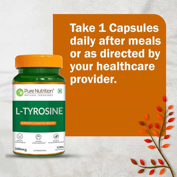 Pure Nutrition L-Tyrosine 500Mg - 120 Veg Capsules