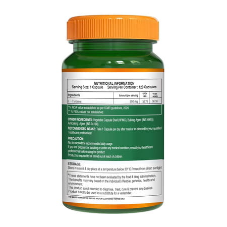 Pure Nutrition L-Tyrosine 500mg - 120 Veg Capsules