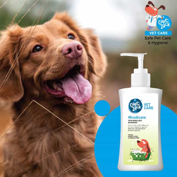 Captain Zack Vet Care - Irradicate Tick Repellent Shampoo For Dogs 500 Ml
