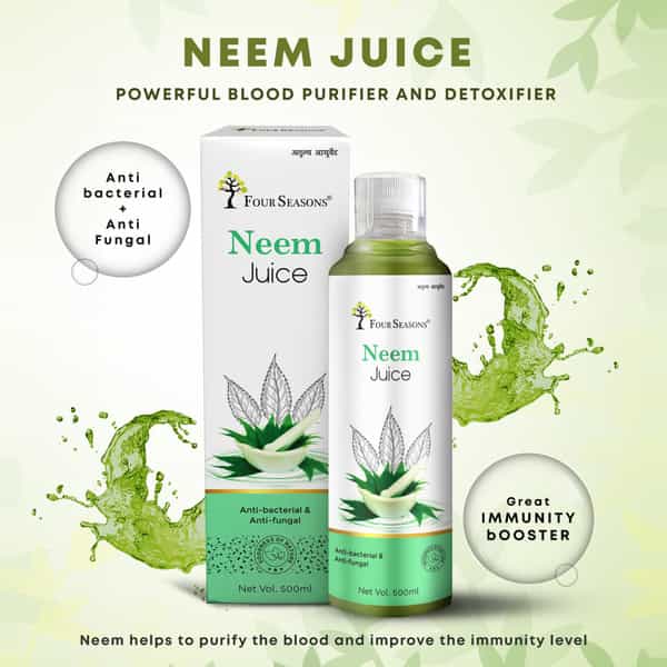 Four Seasons Neem Leaf Juice 500Ml For Skin & Hair Health | Blood Purifier | Improve Digestion