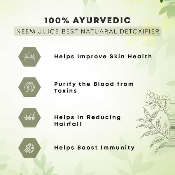 Four Seasons Neem Leaf Juice 500Ml For Skin & Hair Health | Blood Purifier | Improve Digestion