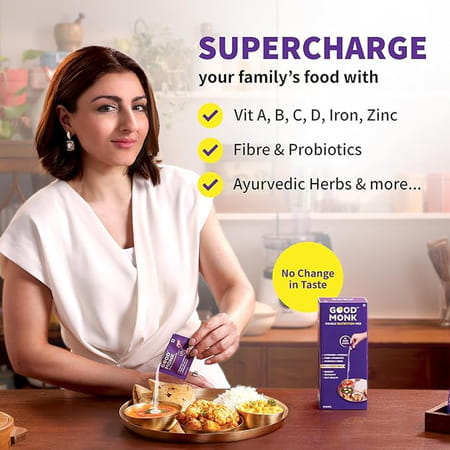 Good Monk Family Nutrition Mix | To Improve Energy | Immunity & Gut Health | 60 Sachets