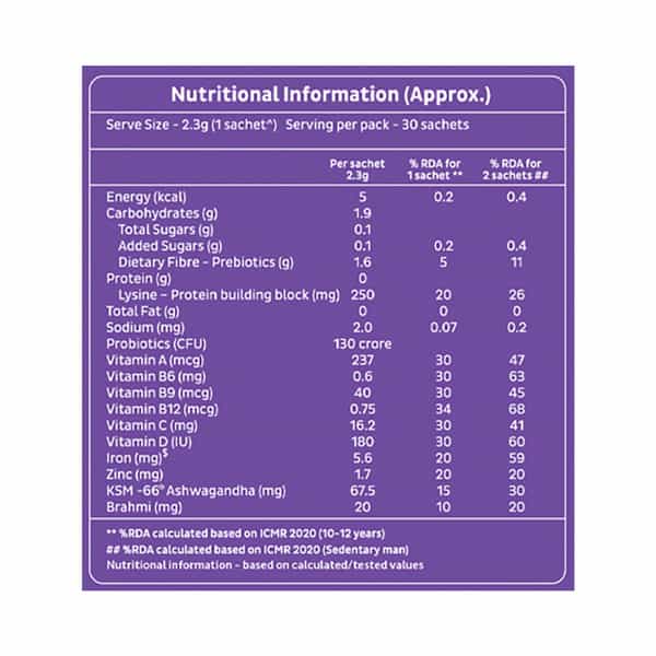 Good Monk Family Nutrition Mix | Multivitamin & Probiotic | Clinically Proven | 60 Sachets