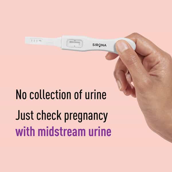Sirona Home Pregnancy Test Kit | Easy To Use Midstream Urine Test Kit | Accurate Result In 3 Minutes