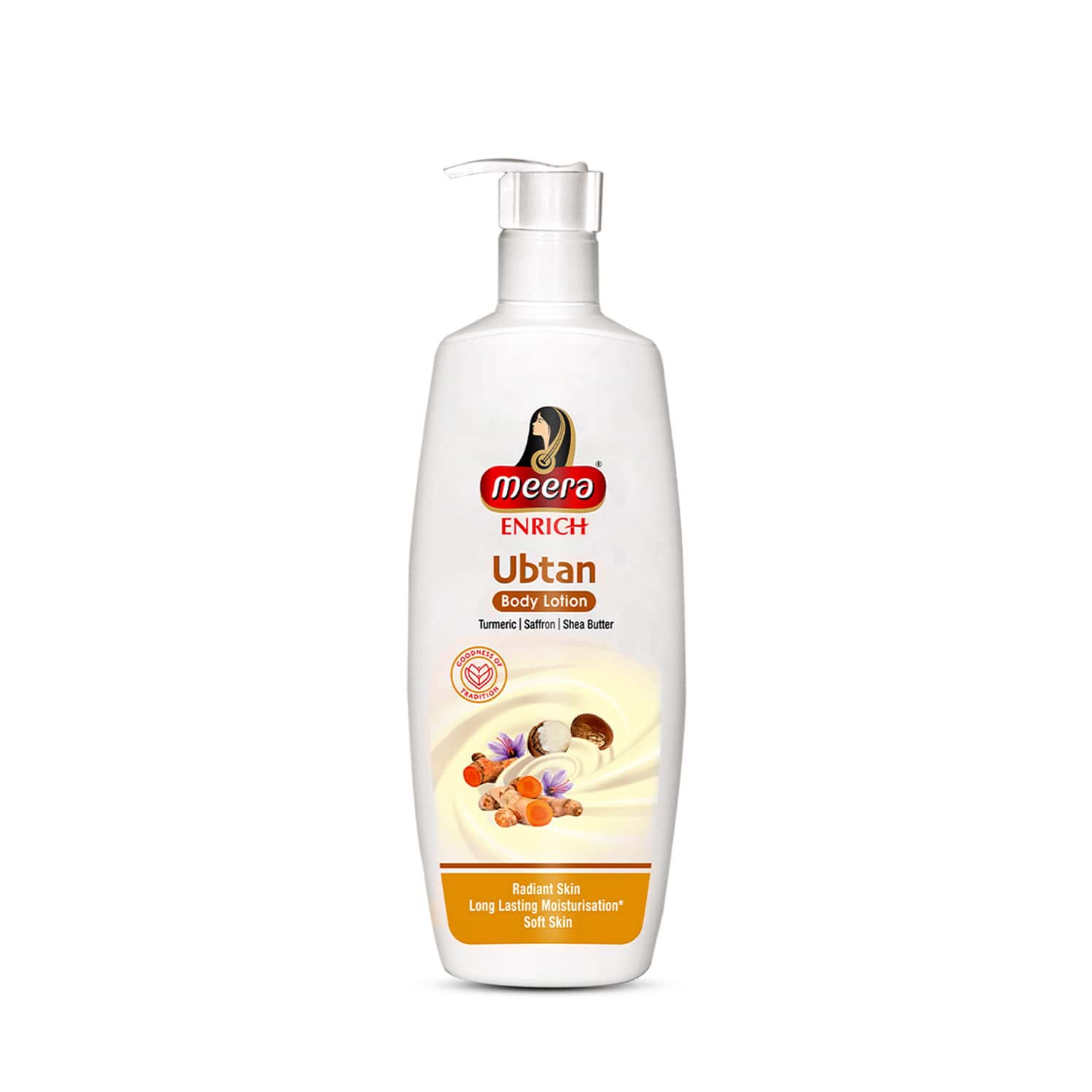 Meera Enrich Ubtan Body Lotion For Smooth,Soft & Radiant Skin,Turmeric,Saffron & Shea Butter,400ml