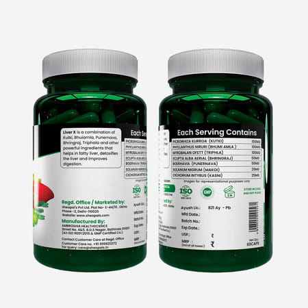 Sheopal'S Super Combo Liver X Factor 60capsule For Liver Detox & Hyper 60capsule For Hypertension