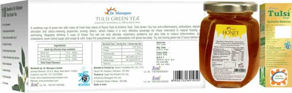 Dr. Morepen Natural & Pure Honey- 250G- Tulsi Drop For Immunity- 30Ml & Tulsi Green Tea - 25 Bags