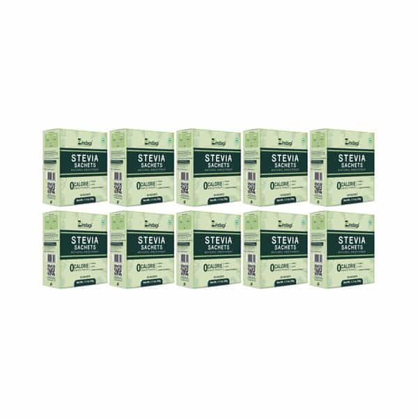 Zindagi Stevia Sachet |100% Natutal Stevia Powder |Zero Calorie Sugarfree|50 Sachets |Pack Of 10
