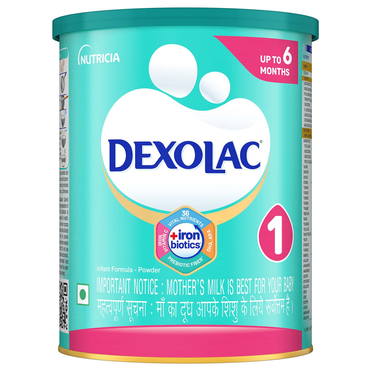 Dexolac 1 | Infant Formula | Upto 6 Months | Tin 400 Gm