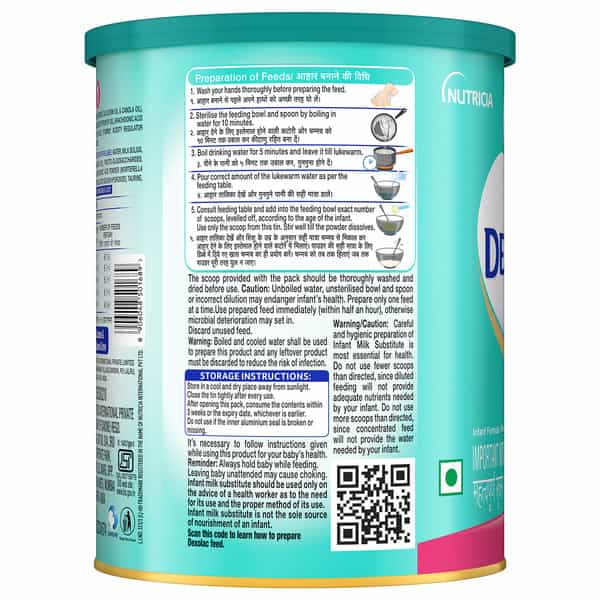 Dexolac 1 | Infant Formula | Upto 6 Months | Tin 400 Gm