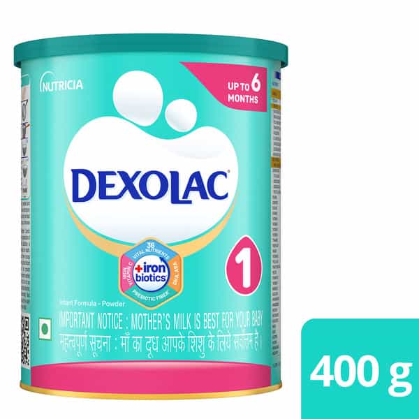 Dexolac 1 | Infant Formula | Upto 6 Months | Tin 400 Gm
