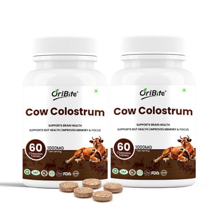 Oribite Cow Colostrum Chewable Tablets For Immunity & Strength 60 Tablets