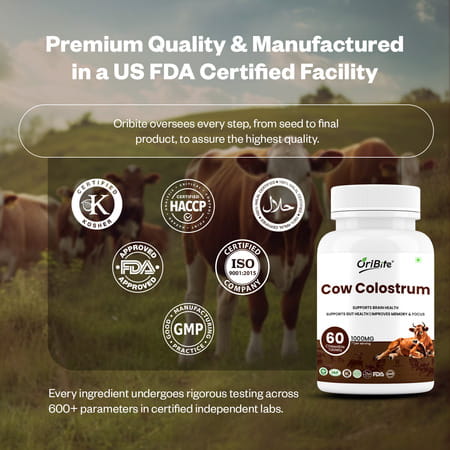 Oribite Cow Colostrum Chewable Tablets For Immunity & Strength 60 Tablets
