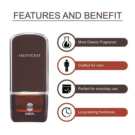 Ajmal Aristocrat Eau De Parfum 75ml Perfume For Men And Sacred Love Deodorant 200ml For Women