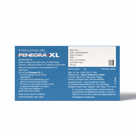 Penegra Xl Stimulating Gel 5 Gm