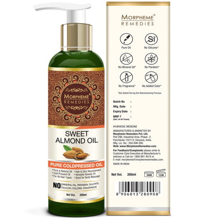 Morpheme Remedies Pure Sweet Almond Oil 200 Ml