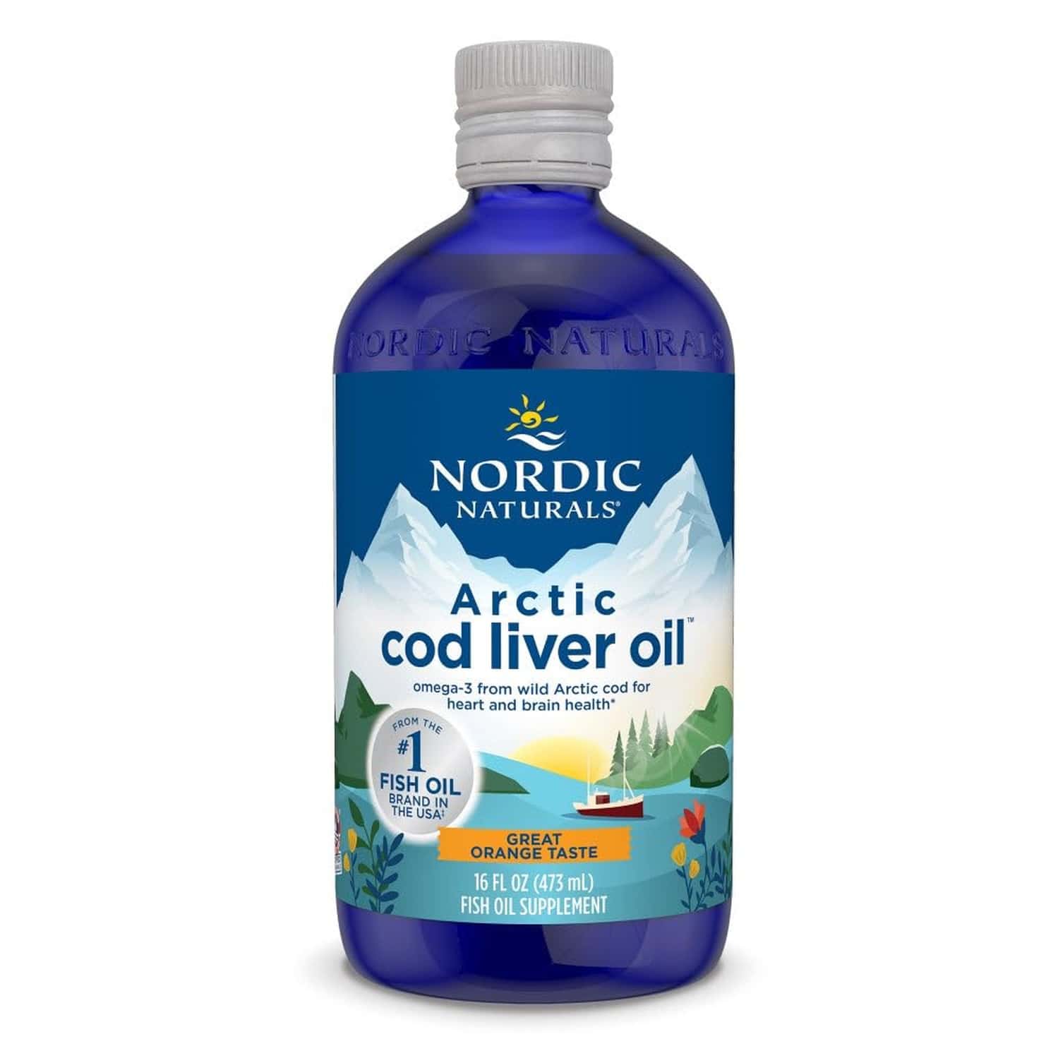 Nordic Naturals Arctic Cod Liver Oil 1060 Mg Omega 3 Fish Oil Epa & Dha Supplement 473ml