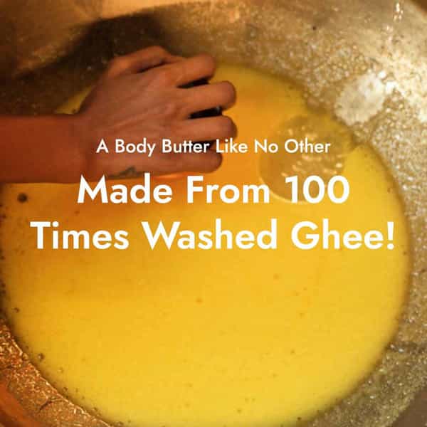 Kapiva Ghee Kumkumadi Body Butter (100 G) | 100 Times Washed Ghee For 24 Hours Moisturization