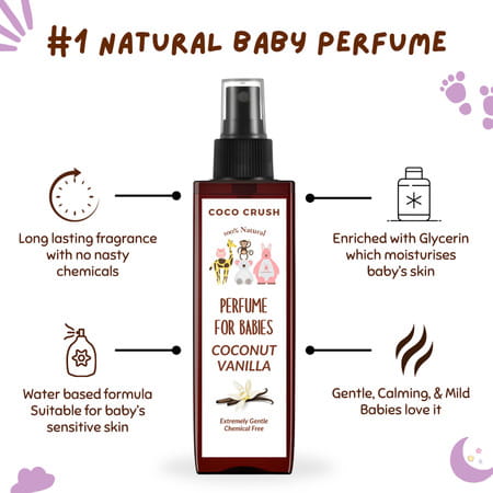 Coco Crush 100% Natural Coconut Vanilla Gentle Perfume For Babies - 100ml