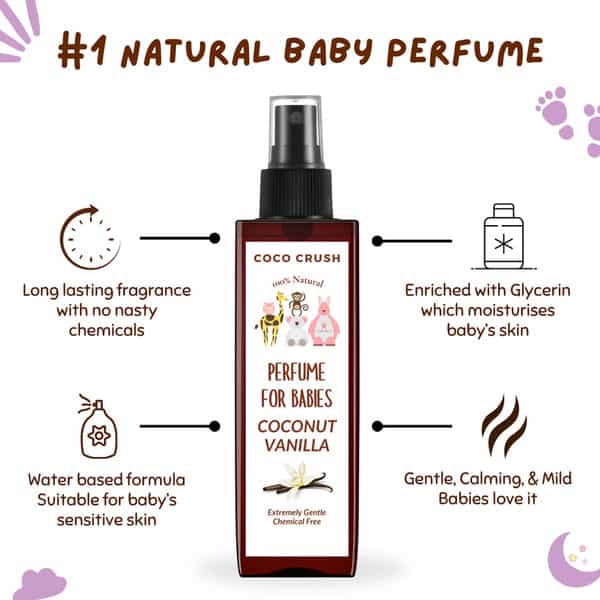 Coco Crush 100% Natural Coconut Vanilla Gentle Perfume For Babies - 100Ml