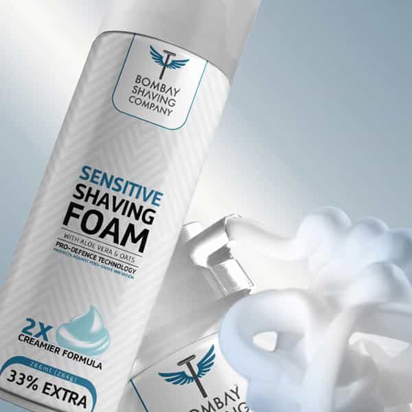 Bombay Shaving Company Sensitive Shaving Foam (33% Extra) With Aloe Vera & Oats - 266 Ml