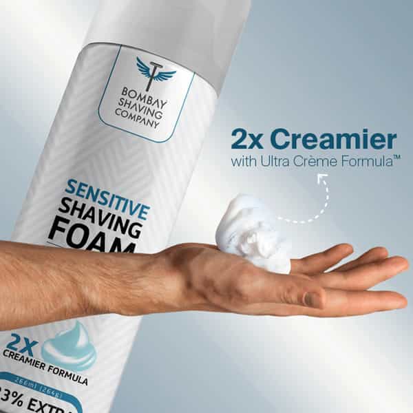 Bombay Shaving Company Sensitive Shaving Foam (33% Extra) With Aloe Vera & Oats - 266 Ml
