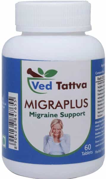 Ved Tattva Migra Plus 60 Tablets - Natural Supplement For Migraine Support (Pack Of 4)