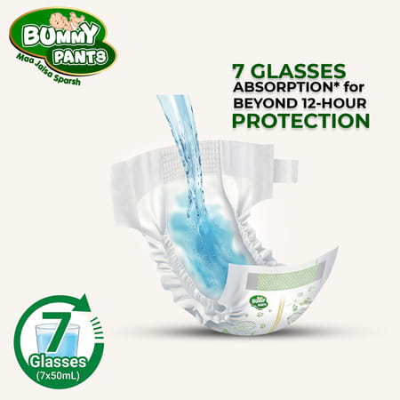 Bummy Pants Baby Diaper - L | Ultra Dry Comfort | 360 Protection | 12Hr Absorption - (1 X 30Pcs)