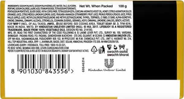Lifebuoy Turmeric And Honey 100% Better Skin Protection Soap 125 Gm