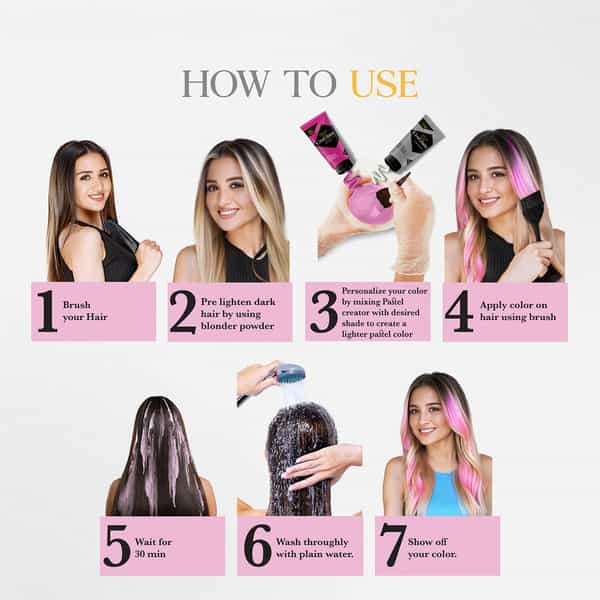 Cosglam Semi Permanent Hair Color | No Peroxide | Ammonia Free Hair Colour 01 Pastel Creator - 120Gm