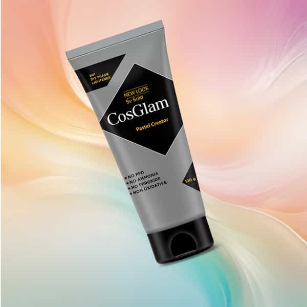 Cosglam Semi Permanent Hair Color | No Peroxide | Ammonia Free Hair Colour 01 Pastel Creator - 120Gm