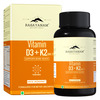 Rasayanam D3+K2 Mk-7 Vegan | Balchem K2 | Calcium | Bone & Heart Support | 120 Tablets (Pack Of 1)