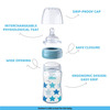Chicco Bipack Well Being Feeding Bottle 250Ml Blue Green