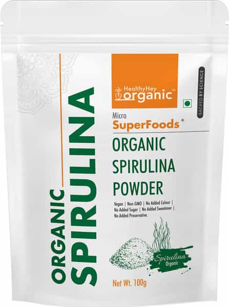 Healthyhey Organic Spirulina Powder Organic - Micro Superfoods - Rich In Protein 100G